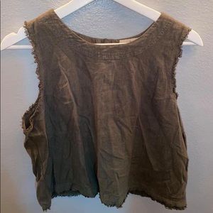 Button up back tank top